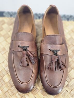 Zara Brown Tassel Loafers Size 41